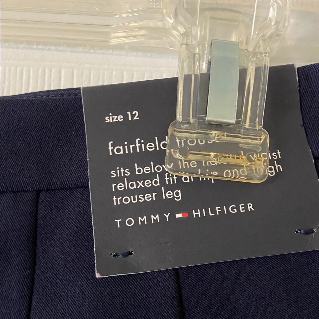 Tommy Hilfiger Navy Fairfield trousers size 12 brand new inseam 32” - Image 3