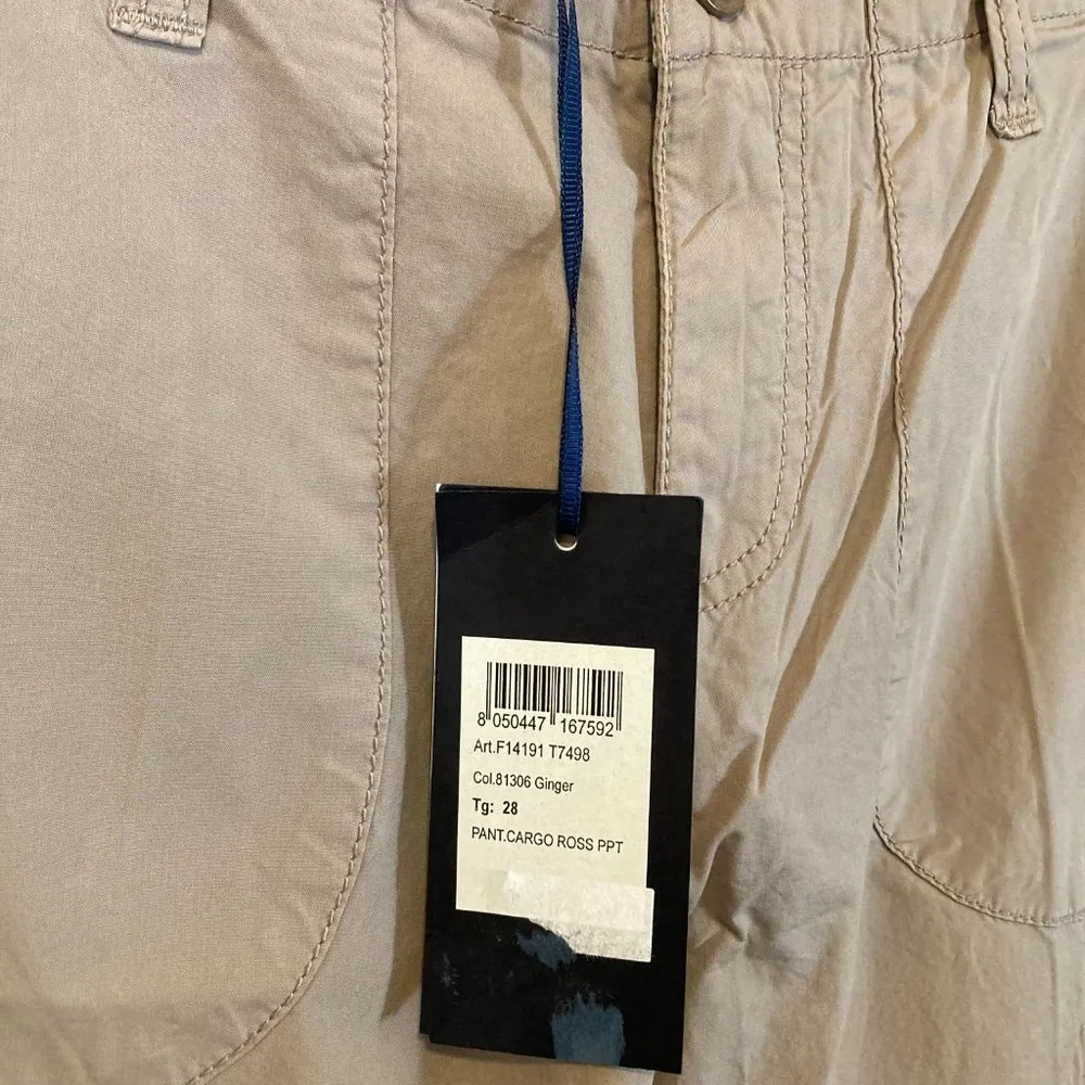 Liu Jo women's size 28 gem embellished cargo pocket zipper cropped trouser pants Brown - Image 6