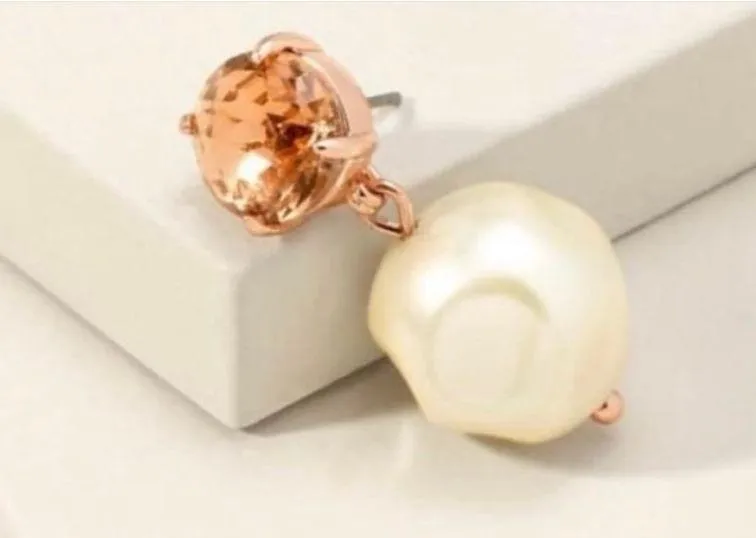 Leona Convertible Pearl Glam Earrings Stella & Dot Wear 3 Ways - 3 in 1! NIB - Image 4