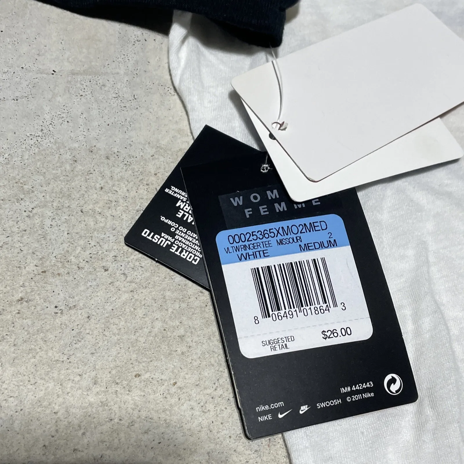 NWT Nike NCAA University Missouri Mizzou Tigers T Shirt Ringer Women's SZ M - Image 11