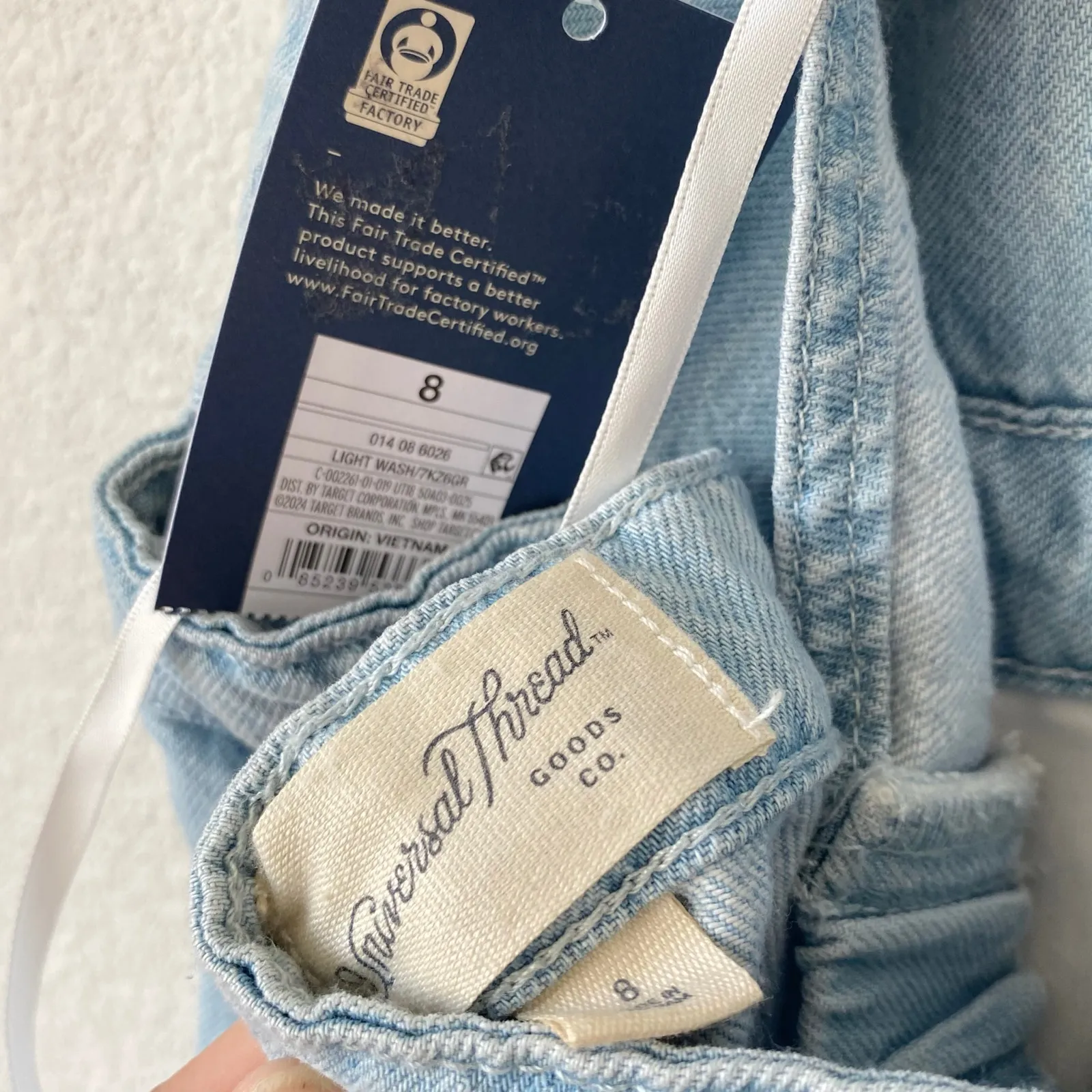 NEW UNIVERSAL THREAD Denim Halter Maxi Dress Light Blue Wash Size 8 Boho Chic - Image 6