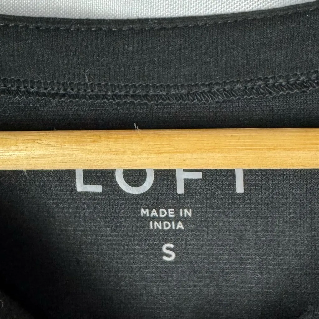 Ann Taylor LOFT Black Open Long Sleeve Top S - Image 3