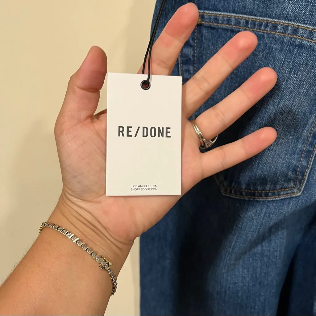 RE/DONE 70s  Wide-Leg Jeans in 60s Fade Organic Cotton Size 29 NWT Baggy - Image 6