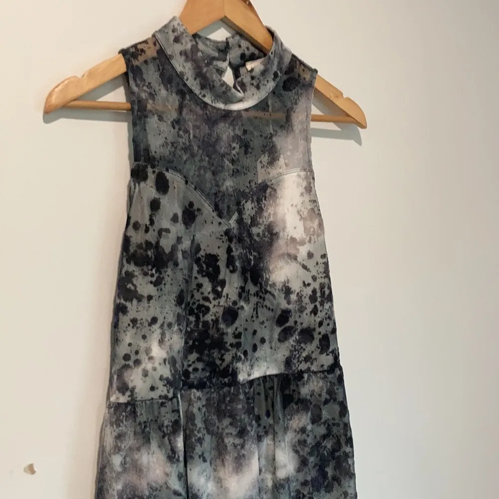 Tie Dye Splatter Paint Midi Dress sz Med - Image 4
