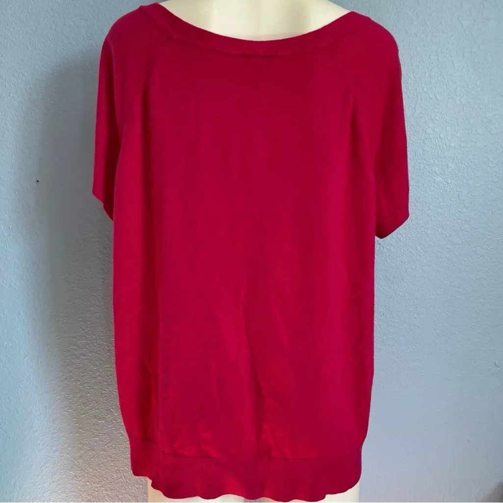 Torrid Vibrant Red Short Sleeve Top - Image 5