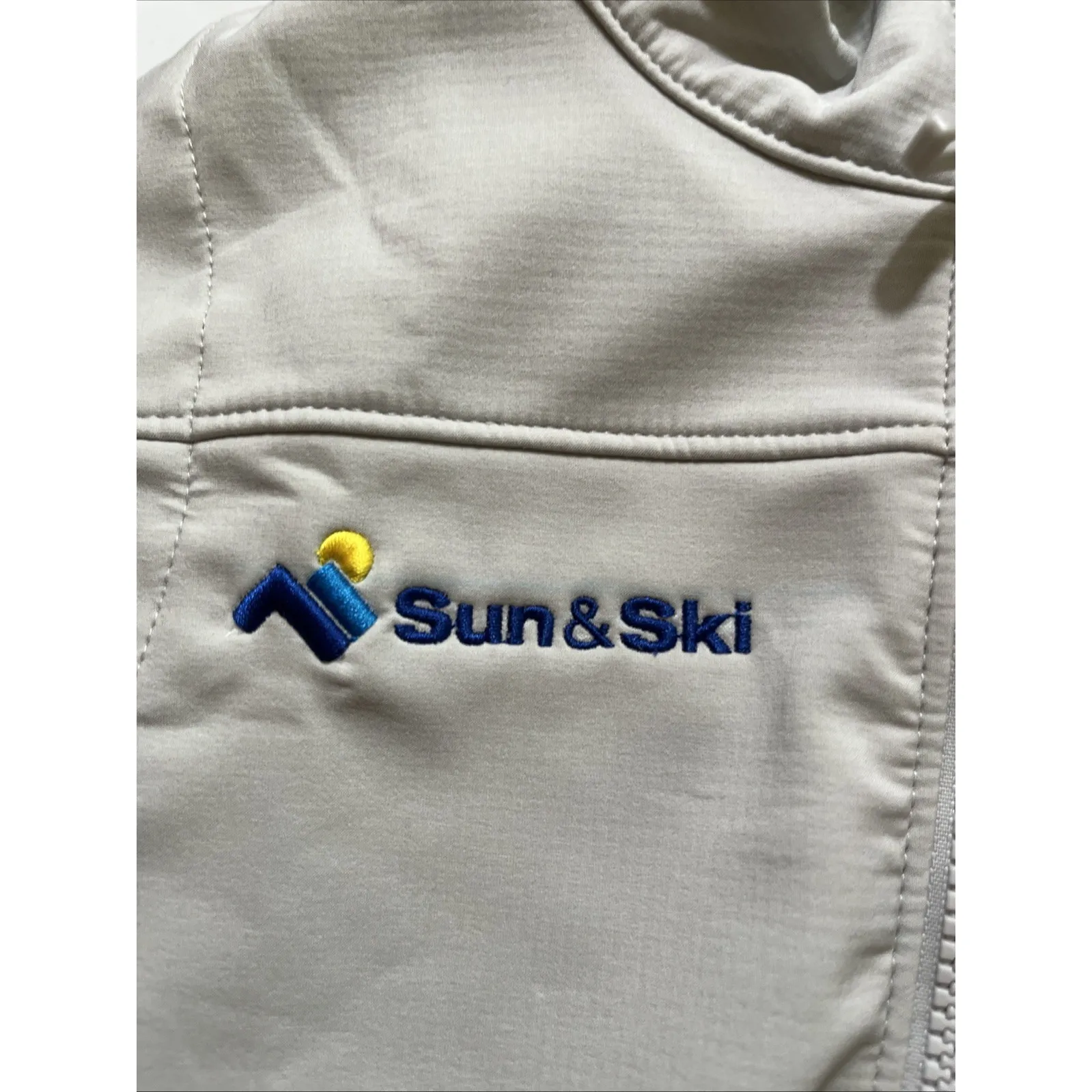 Patagonia Polartec Windbloc Womens Light Gray Vest Jacket Sz S "Sun‎ and Ski" - Image 4