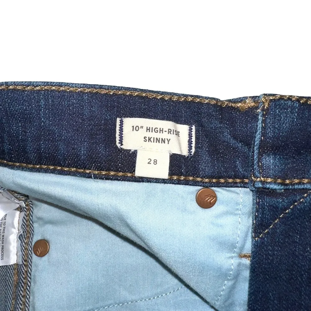 NWOT Madewell 10" High Rise Button Fly Skinny Jeans Dark Wash 28 - Image 4