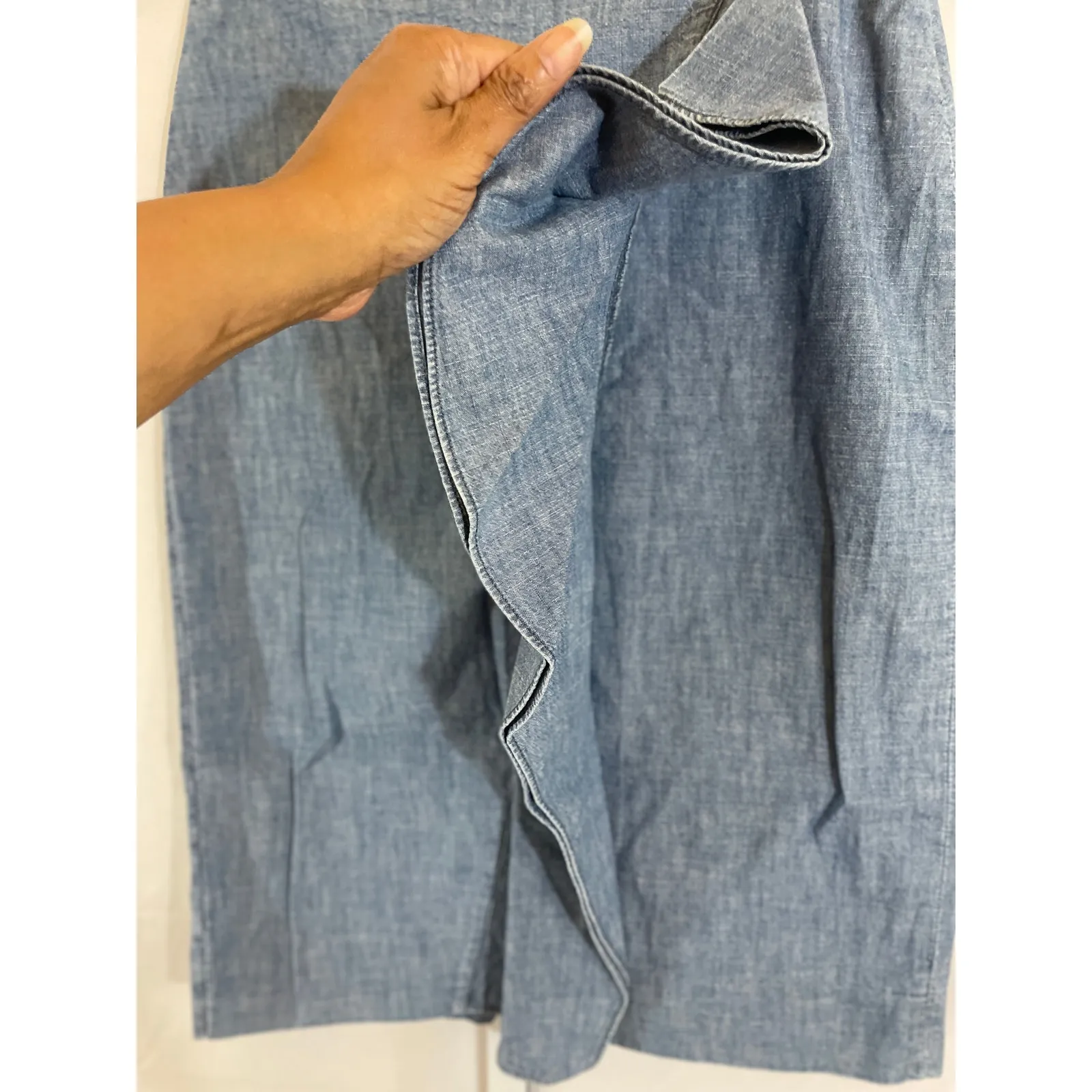 J. Crew Chambray Skirt - Womens Size 2 - Blue - Image 3