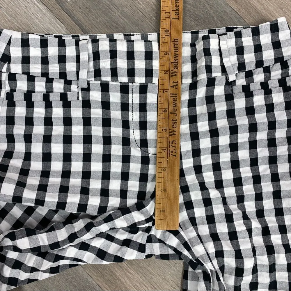 Loft Outlet Original Ankle Pants Gingham Check Black White 2 - Image 11