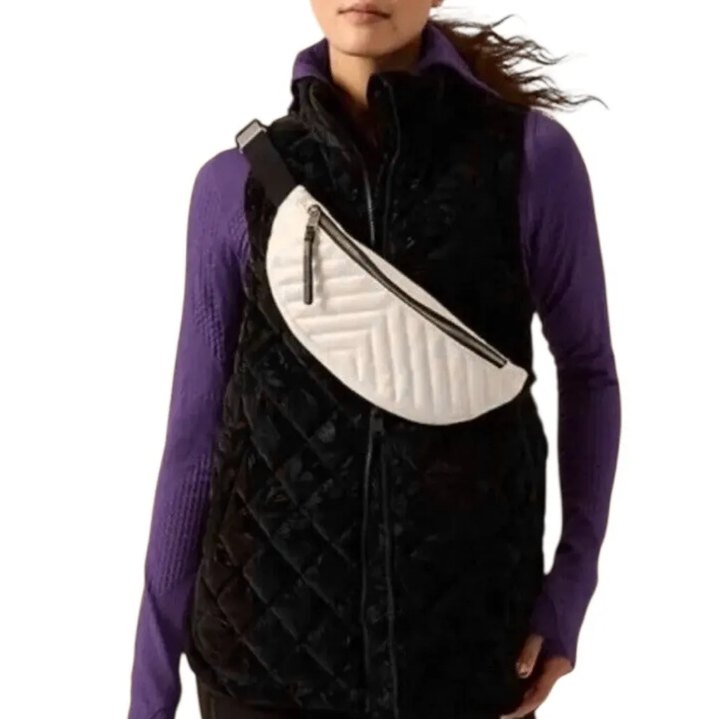 NEW Athleta Kinetic Shine Waistbag Fanny Pack Cream - Image 2