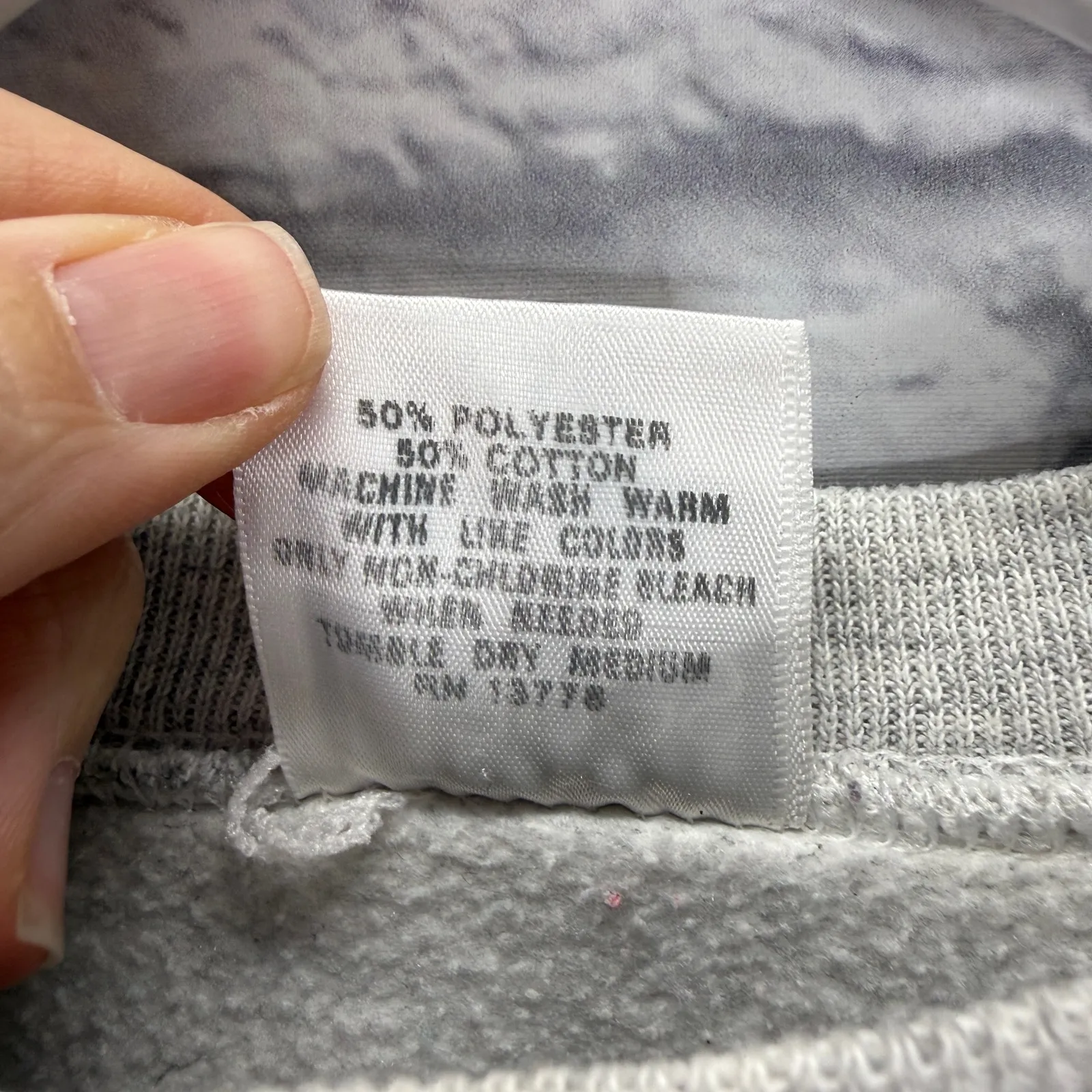 Vintage Nathan Richards Southwestern Puffy Graphic Crewneck Sweatshirt Gray L - Image 5