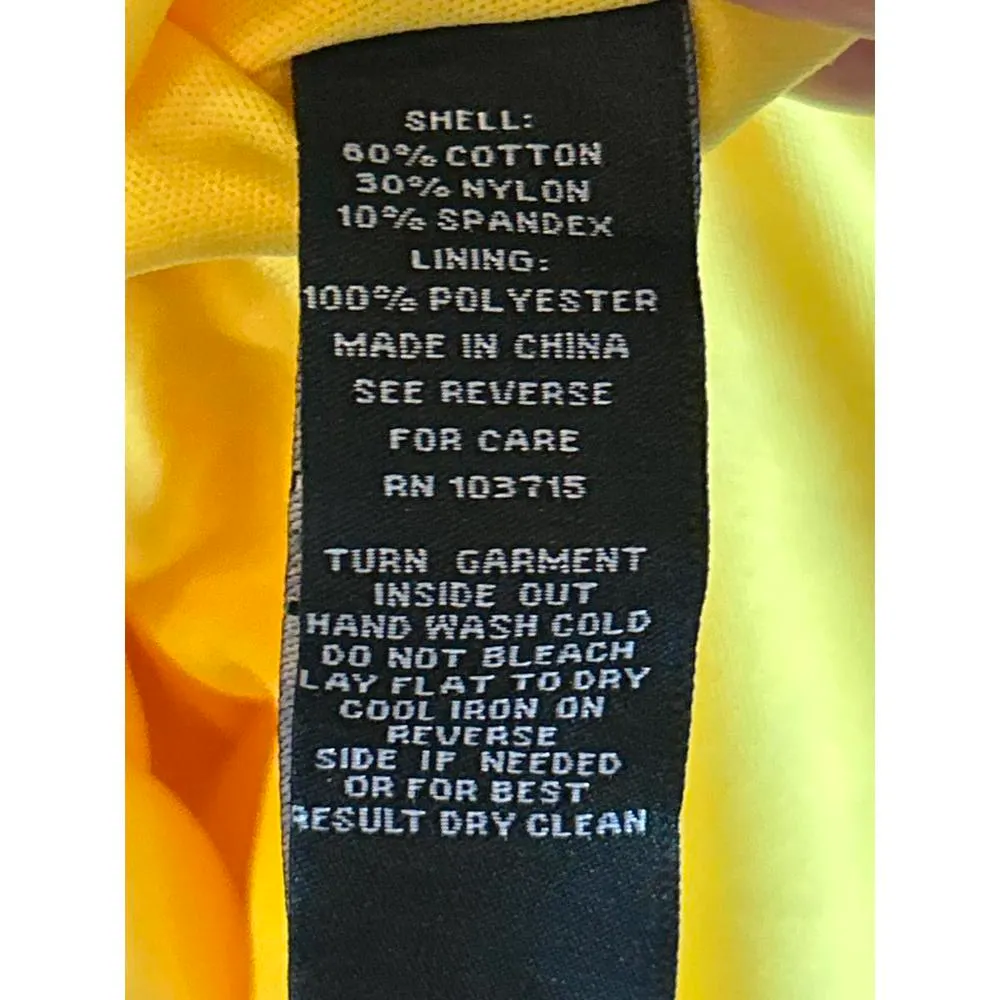 NWT Sharagano Dress Sz 6 Yellow Crochet Eyelet Flutter Sleeves Fairy - Image 7