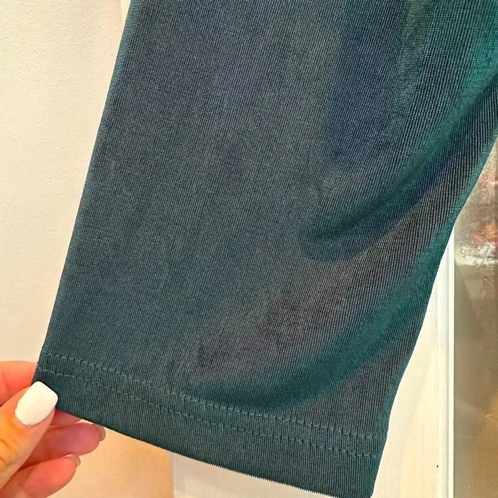 Vintage Coldwater Creek Dark Teal Beaded & Sequin 3/4 Sleeve Blouse Top Size M - Image 4