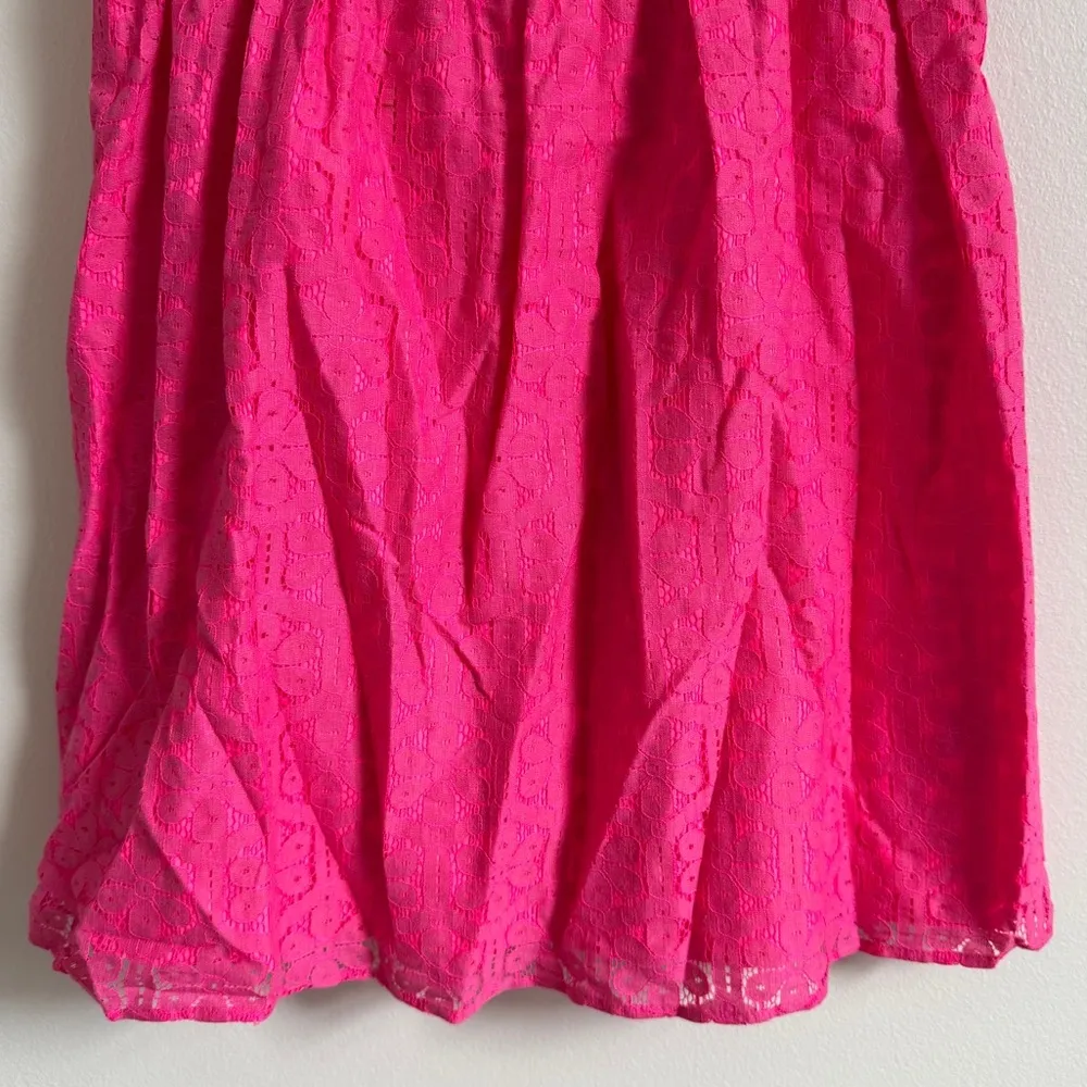 Lilly Pulitzer Antonia Dress Size 4 Floral Mini Fiesta Pink Bow Beach Summer - Image 6