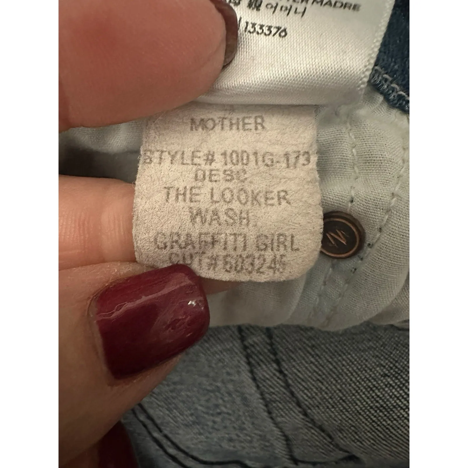 Mother Denim The Looker Jeans in Graffiti Girl Size 26 Stretch Jeans #O7 - Image 10