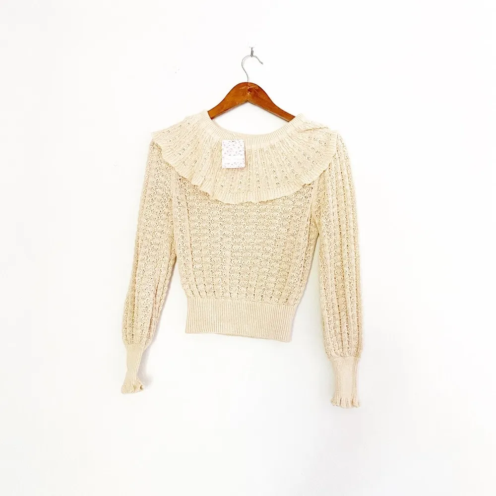 NWT Free People Crazy In Love Ruffle Sweater - Image 10