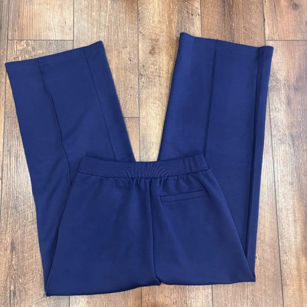 OFFLINE By Aerie Women’s ChillUp Track Trouser Navy Blue Small Wide Leg Cozy - Image 6