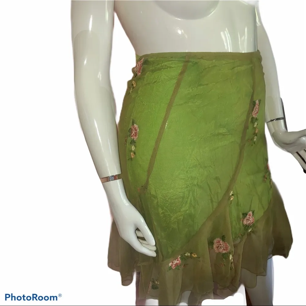 Daniel K embroidered lace overlay skirt Size L - Image 2