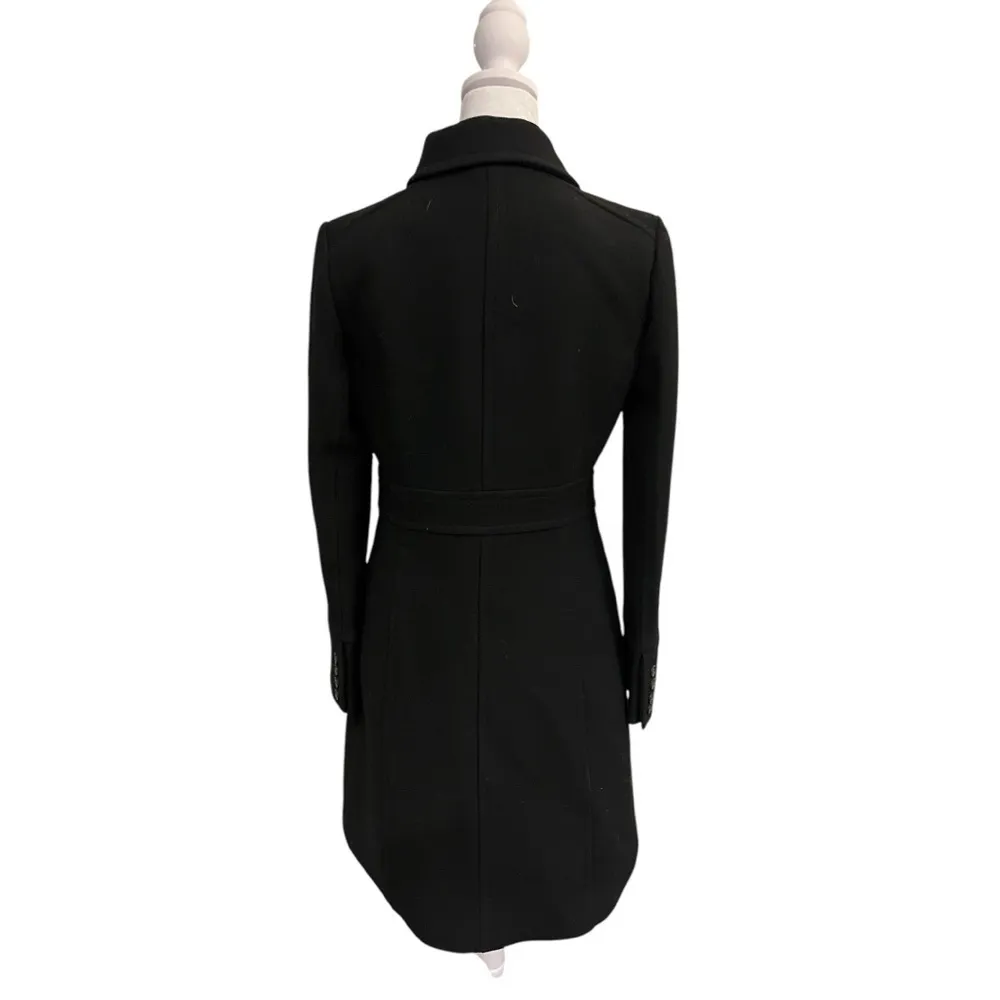 J. Crew Black Trench Coat Classic Tailored Wool - Image 10