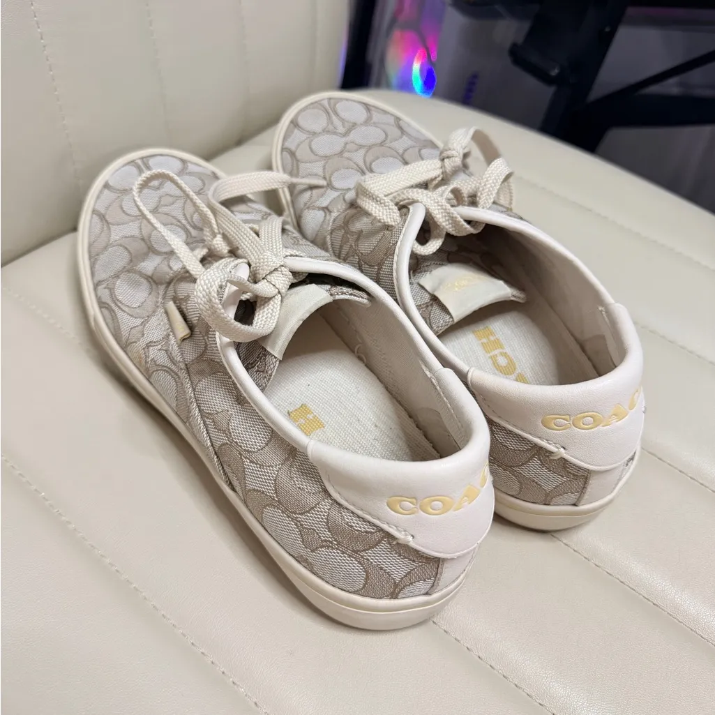 Coach Women's Citysole Skate sneakers Size 9B taupe tan lace up - Image 11