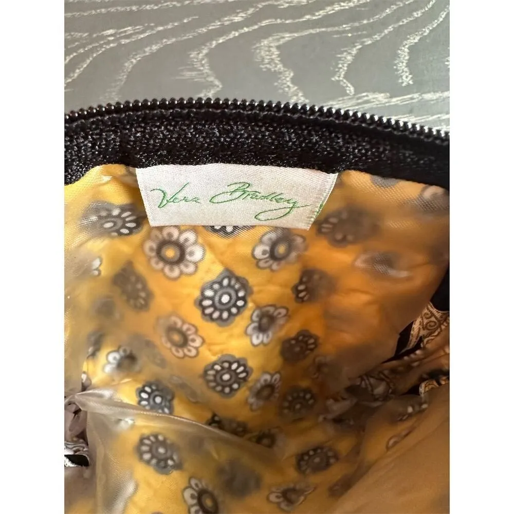 Vera Bradley Women's Floral Cosmetic Bag Yellow Black Daisy Pouch - Image 7