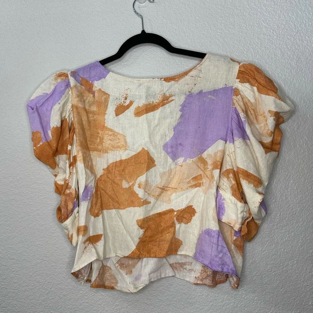 Eloquii Butterfly Sleeve V Neck Top Size 22 - Image 3