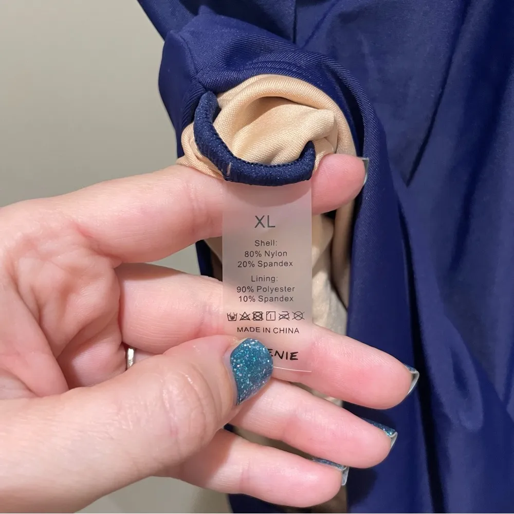 Eomenie One Piece Tummy Control Swimsuit Navy Blue Women’s Size XL NWT - Image 8