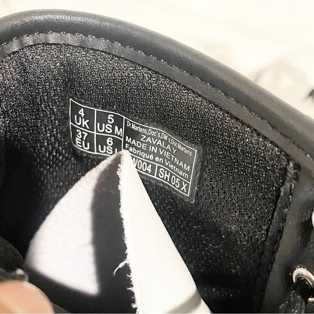 Dr.Martens Womens Size 6 Zavala Combat Boots White Leather - Image 6