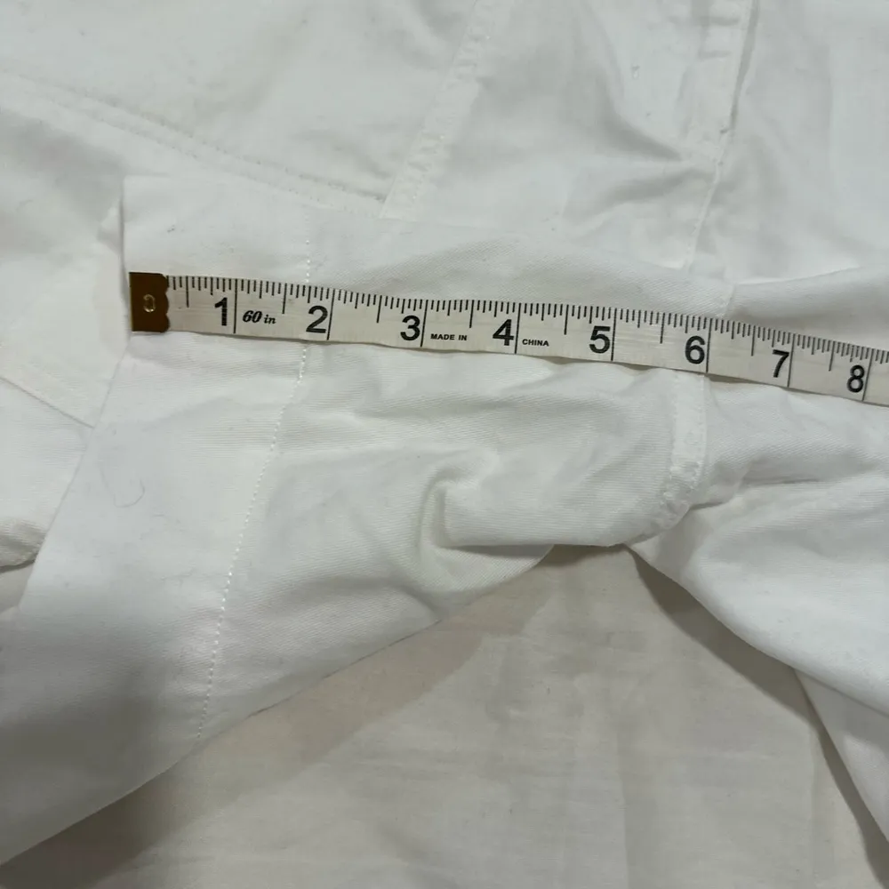 Lauren Ralph Lauren Sz: 14 Women White Chino Shorts Stretch Cotton Preppy. - Image 5