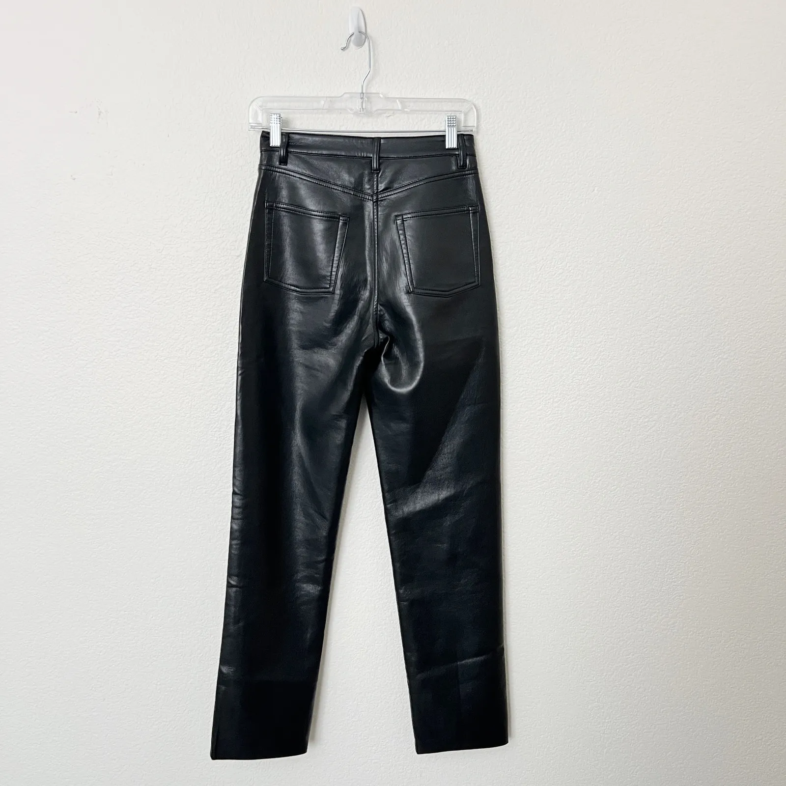 [Wilfred] Black The Melina Straight Leg High Waisted Vegan Leather Pants Size 2 - Image 3