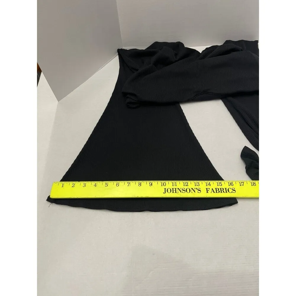 Arizona Jean Company Black Ribbed Flare Pants Size XXL - Image 5