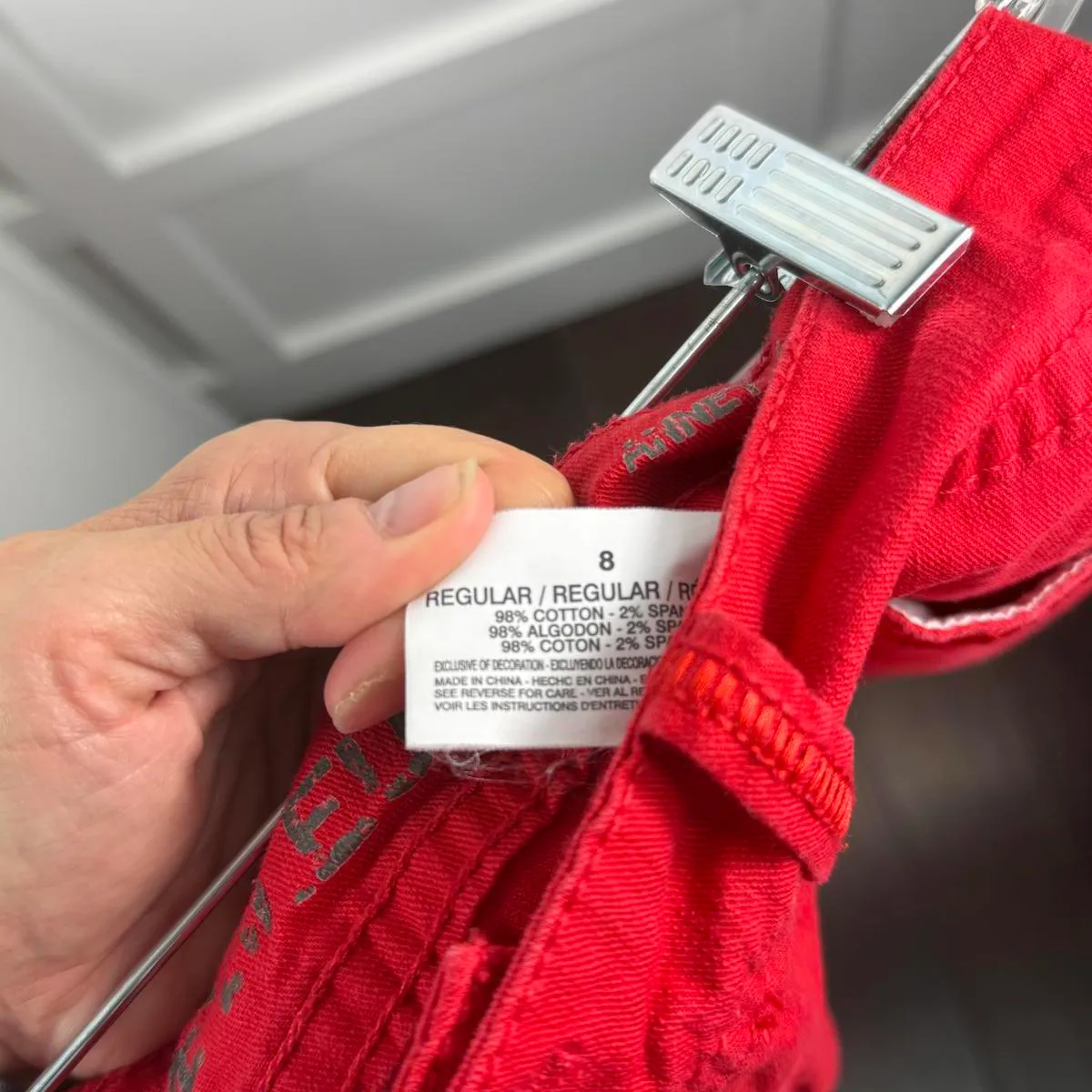 Cute Womens Jeans 6/28 Red - Image 4