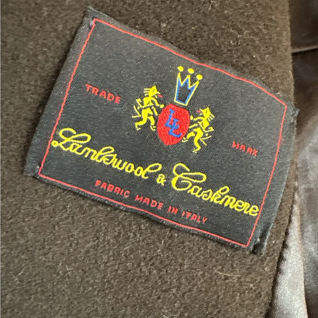 Elegant Black‎ Wool and Cashmere Blend Coat - Image 8