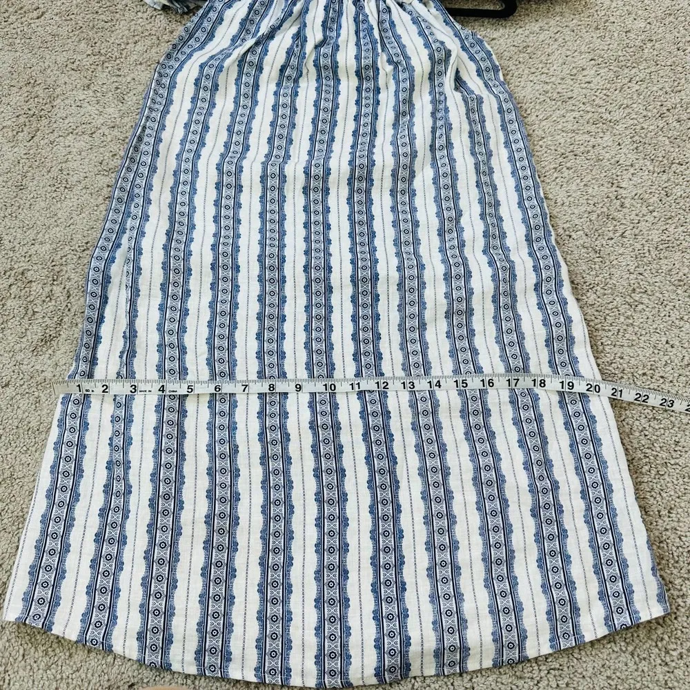 Sea New York Off the Shoulders Linen stripe dress Size 0 - Image 9