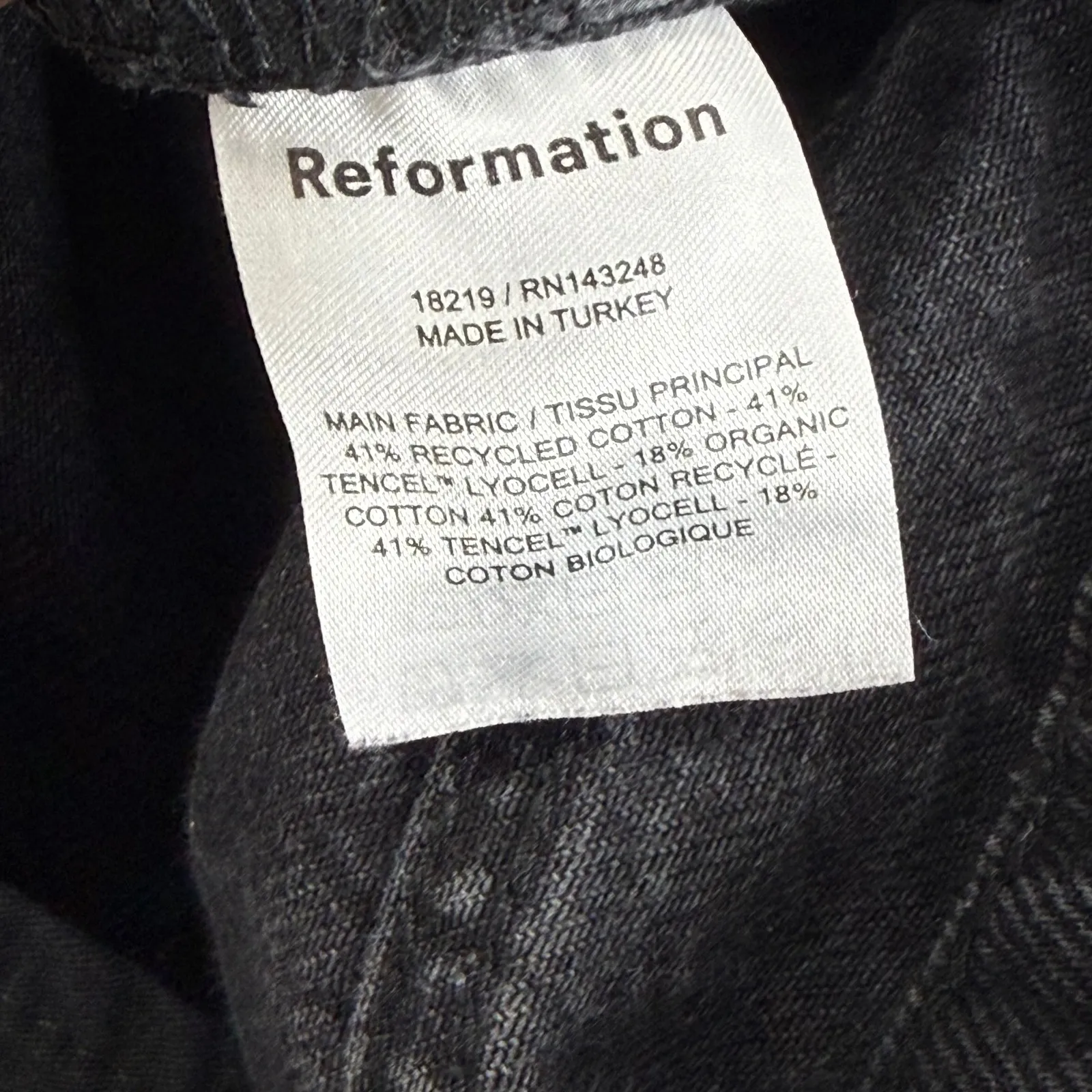 Reformation Jeans Womens Size 26 Black High Rise Button Fly Straight Leg Denim - Image 10