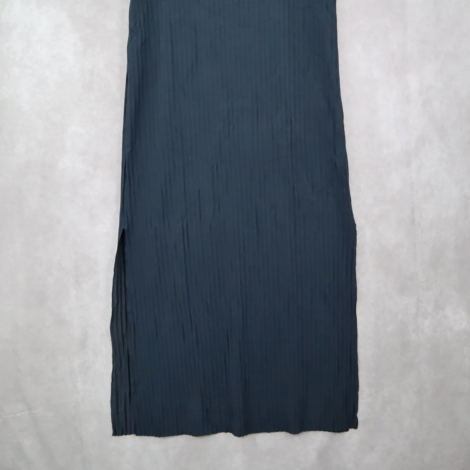 Aritzia Blue Ribbed Slit Sleeveless Midi Preppy Business Casual Cocktail Dress L - Image 5