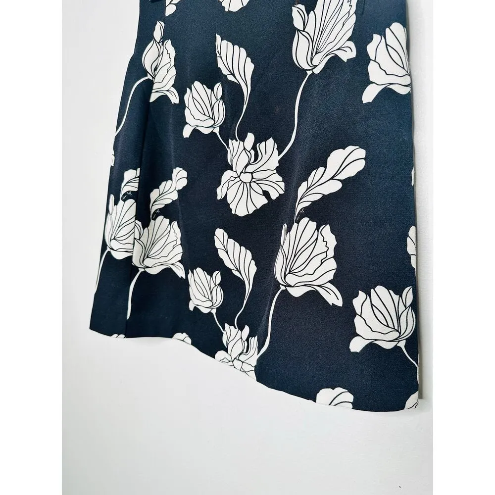 ADAM LIPPES x RTR Women's Black White Floral Twill Vacay Pencil Skirt Size 0 - Image 6