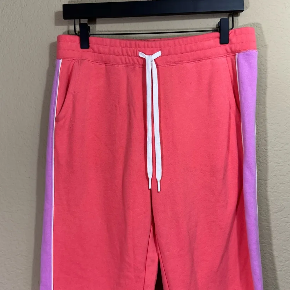 New PJ Salvage Women's "Perfect Match" Color Block Banded Jogger Lounge Pants S - Image 4
