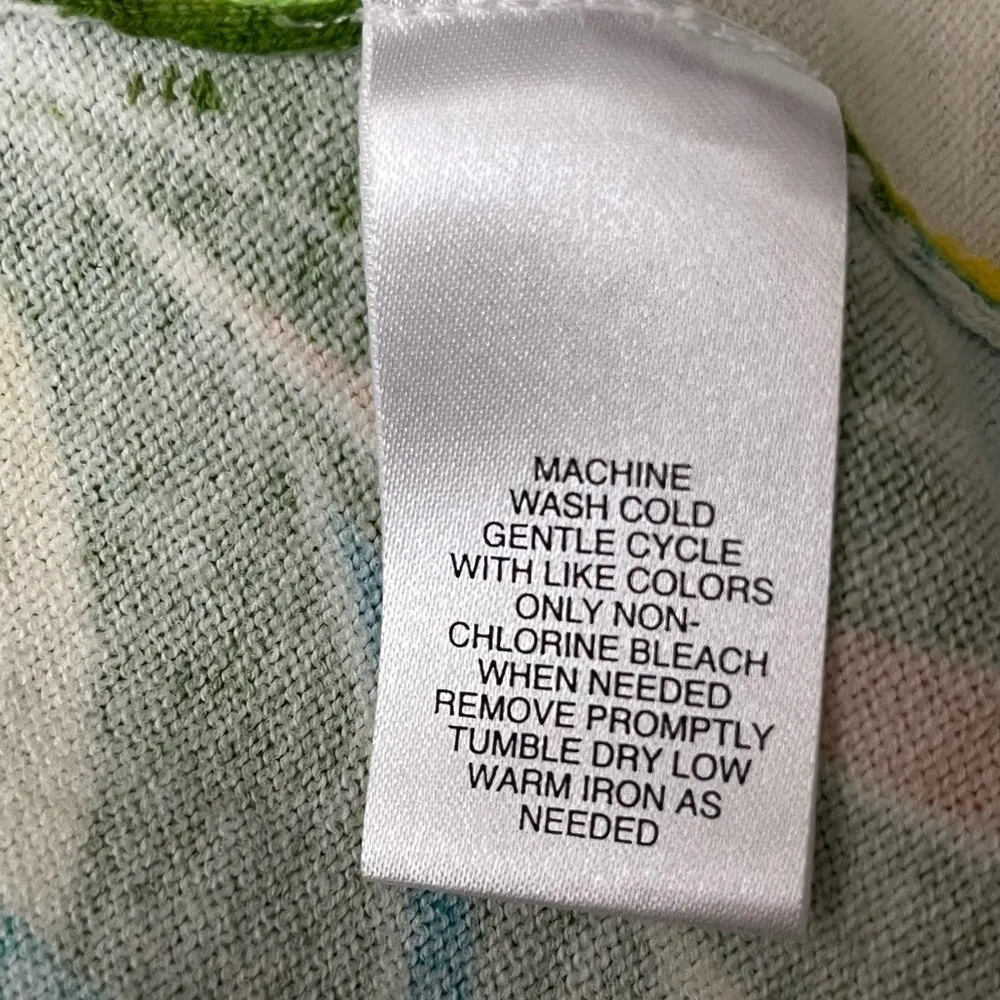 Designers Originals Petite Floral Cardigan PM Button Front Retro 70s Flower Green Size undefined - Image 8