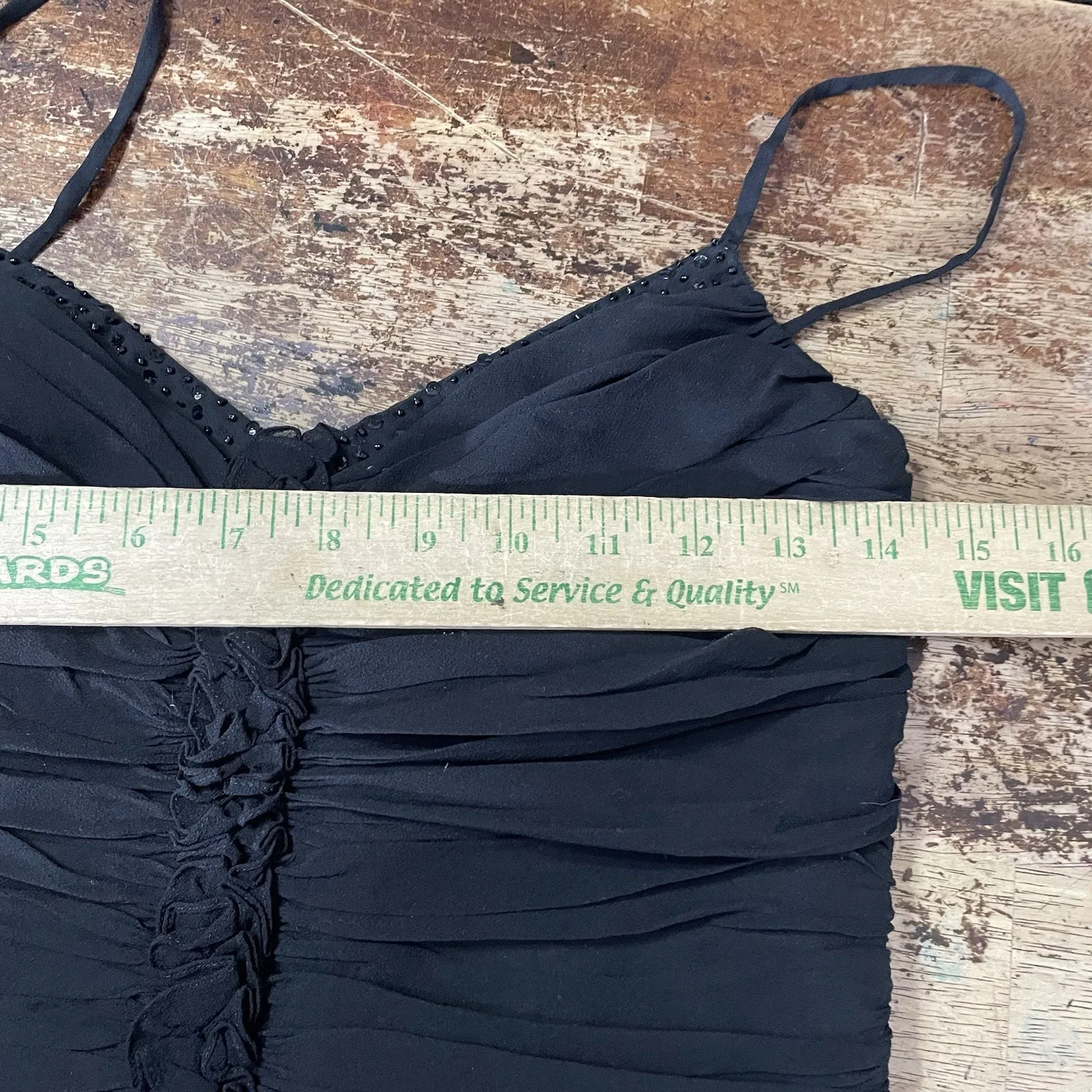 Cache  Black Silk Slip Dress Size 4 - Image 8