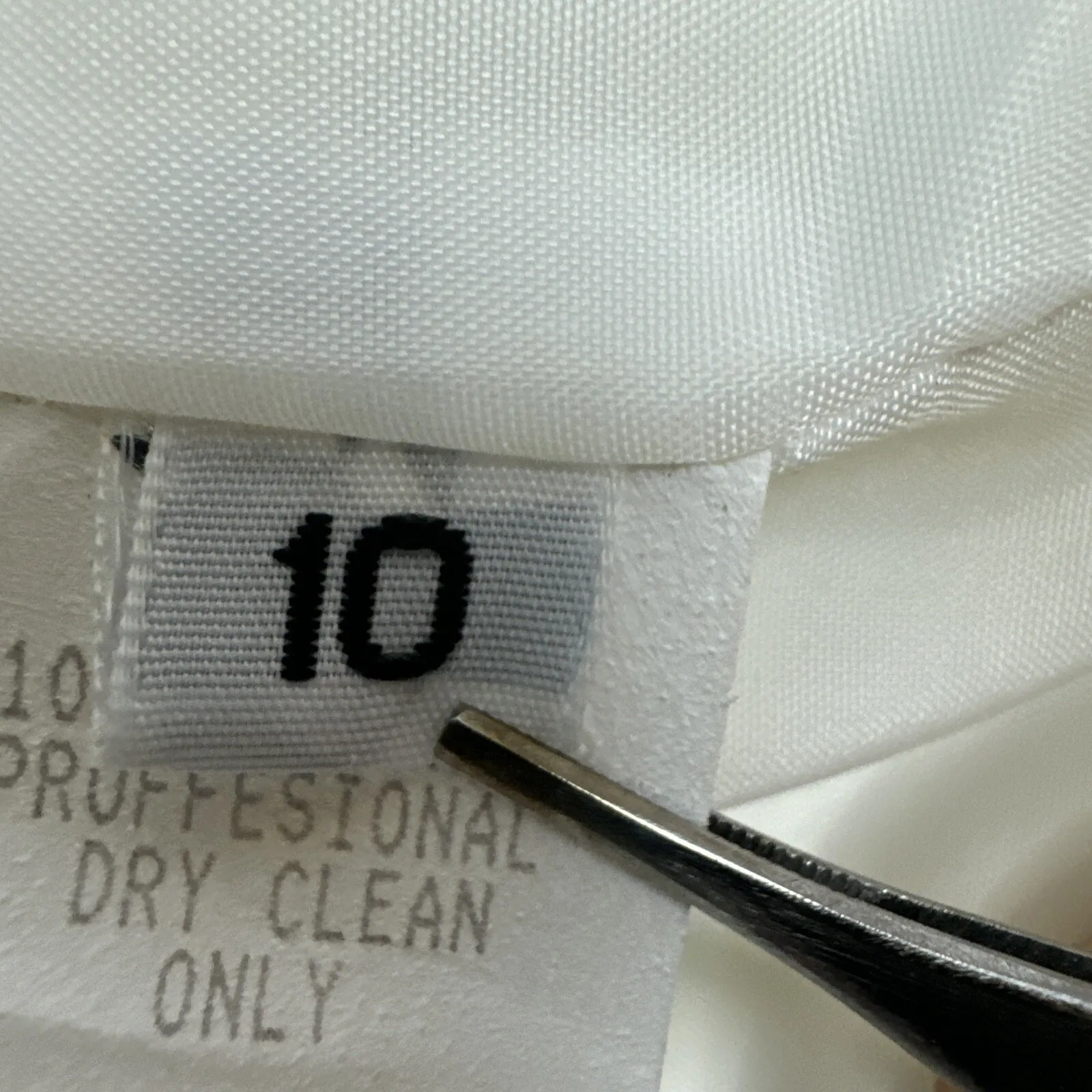 Cignal Formal White/Ivory Crop Top Prom Wedding Pageant [Size 10] Made in USA‎ - Image 5