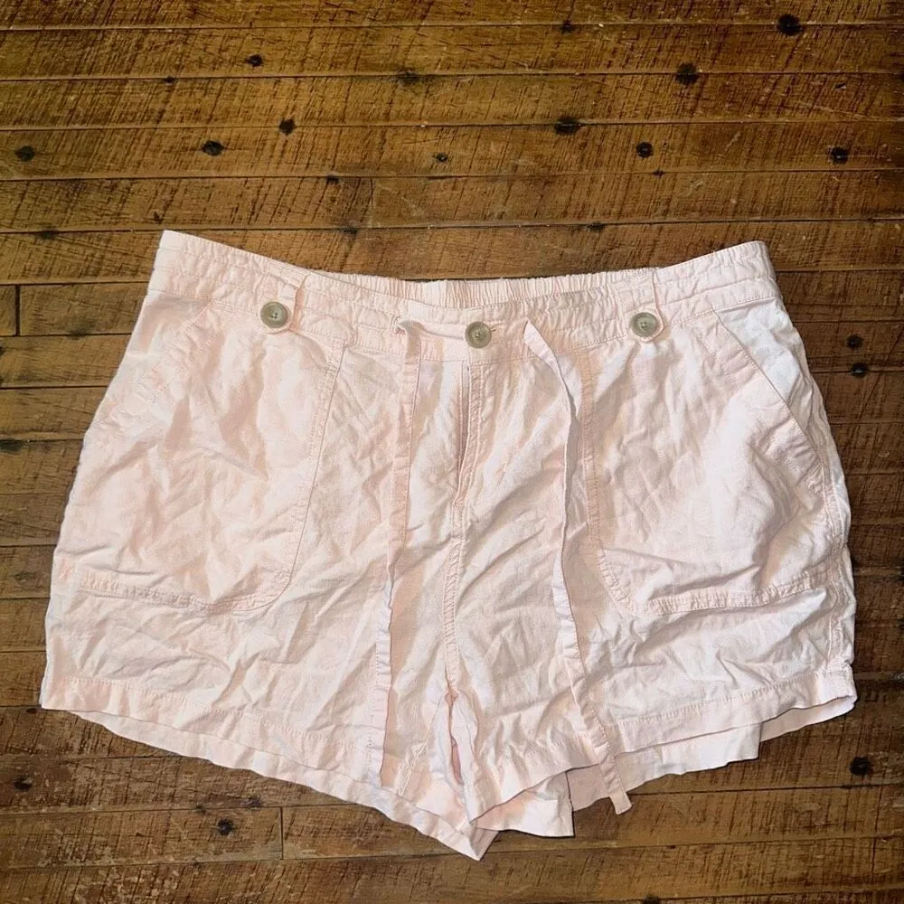 Torrid linen blush pink pull on normcore 14 shorts - Image 2