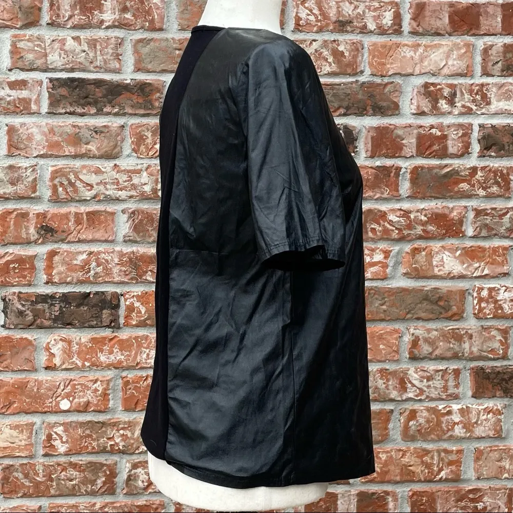 Renee C. black faux leather top / S / Excellent condition - Image 4