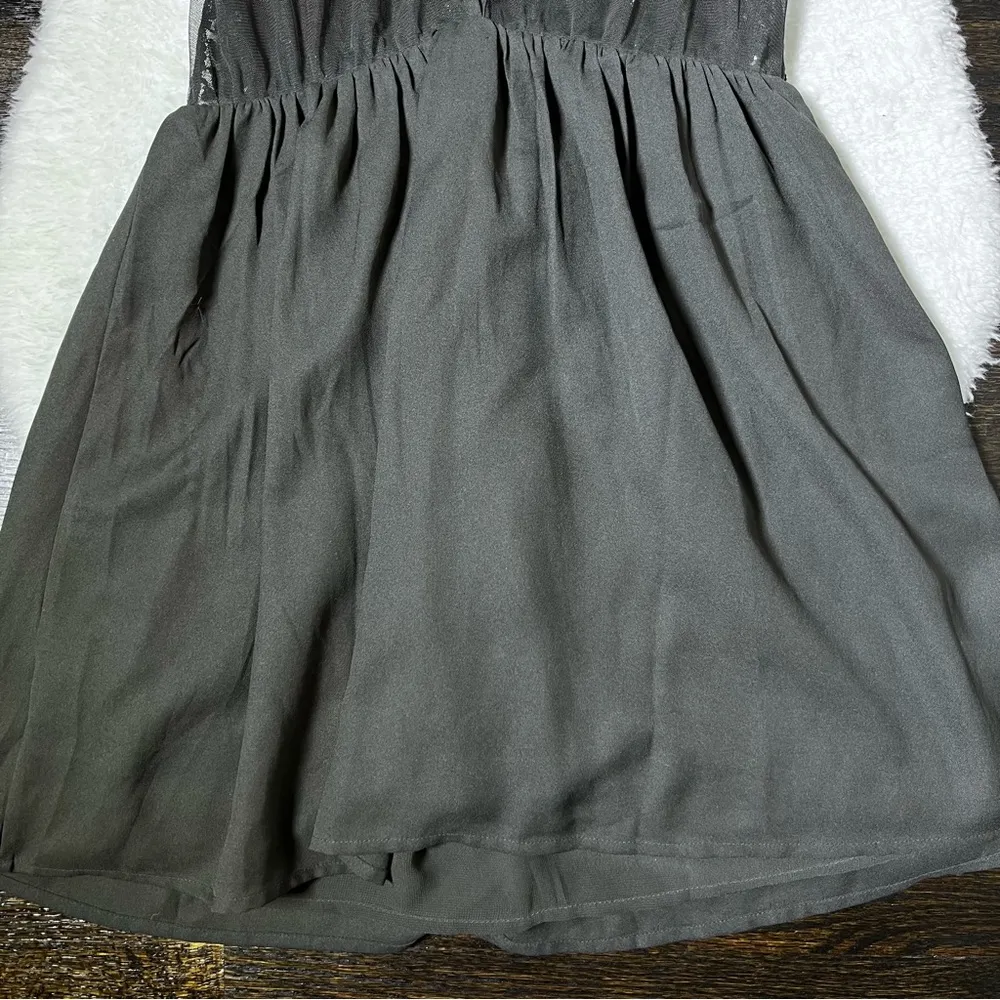 Forever 21 Black Sequin and Mesh Cocktail Dress - Image 8