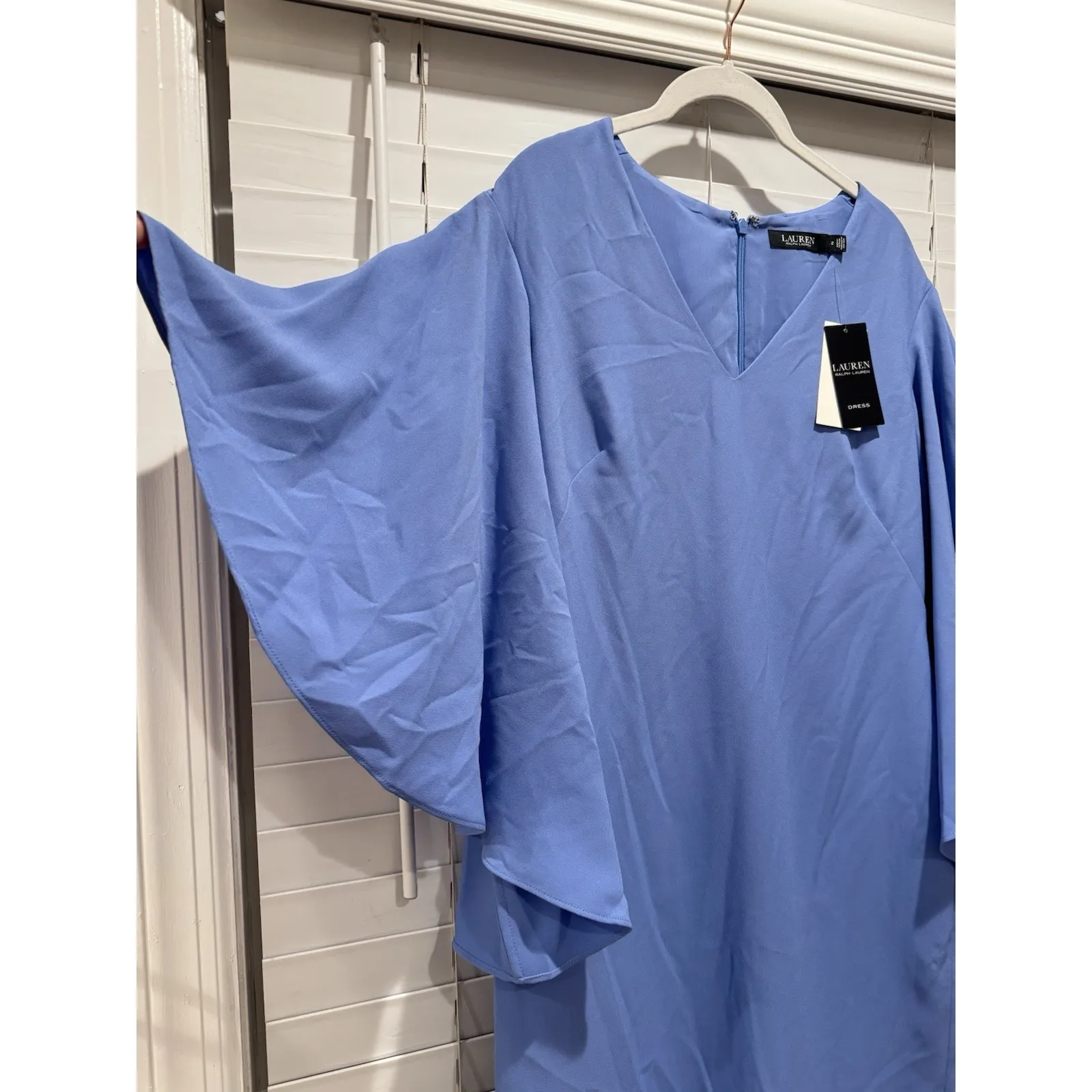 NEW- LAUREN Ralph Lauren Ruffle-Sleeve Modest Spring Cocktail‎ Office Dress Sz 2 - Image 7