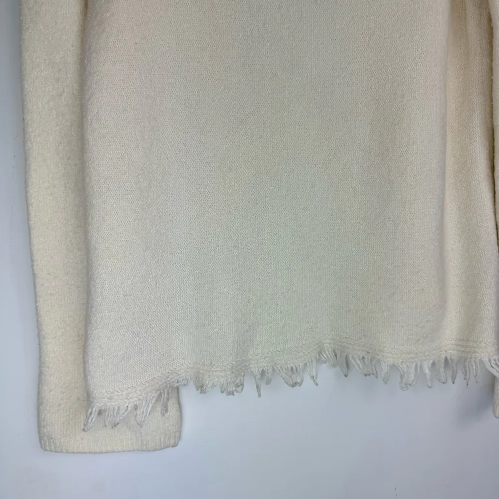 Anthropologie Akemi Kin Wool Alpaca Turtleneck Sweater Sz Small Fringe Trim - Image 14