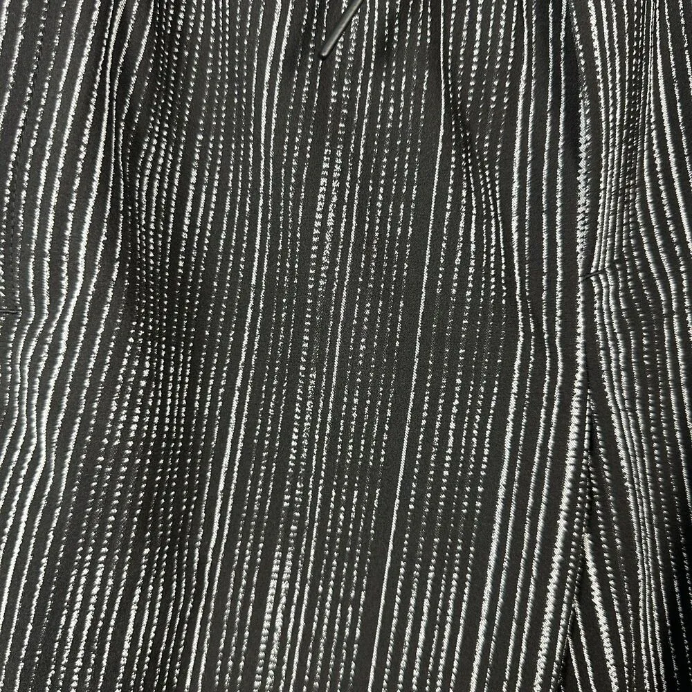 Athleta 305514 Trekkie Pants Flowy Pull On Drawstring Abstract Stripe Black 6 - Image 3