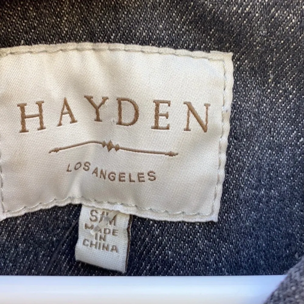 Los Angeles Womens size medium Jean distressed button up romper - Image 7