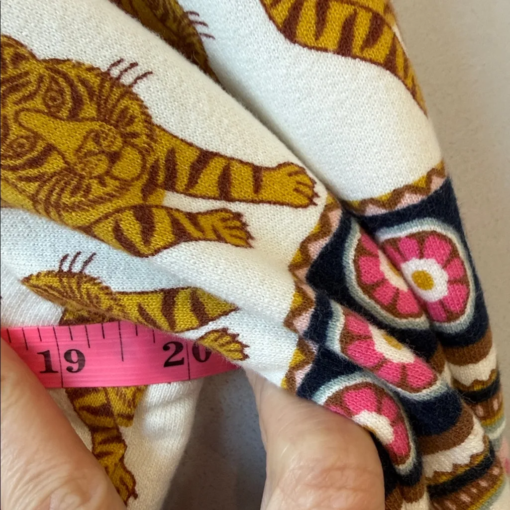 Boden Hannah Printed Sweatshirt Structured Orange Size XS - Image 10