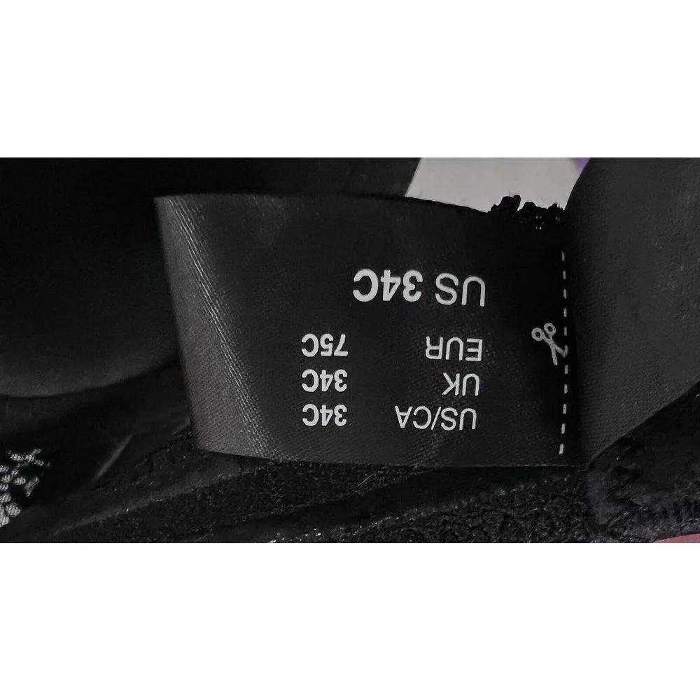 DKNY‎ Black Modern Lace Strapless Underwire Grip Bra 34C NEW - Image 4